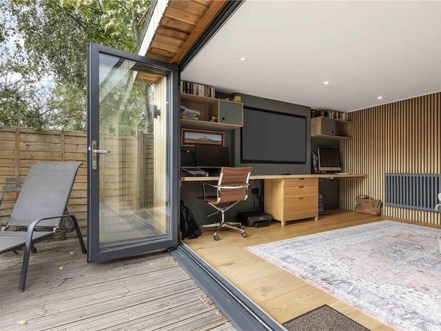 The property comes with a garden office.