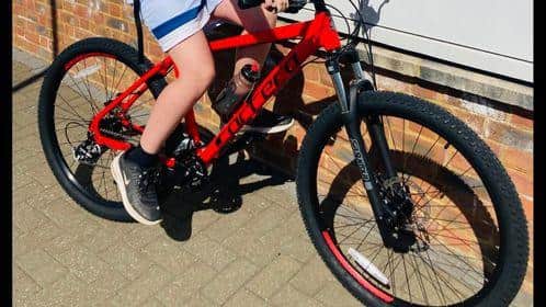 The red Carrera bike was stolen on Monday afternoon