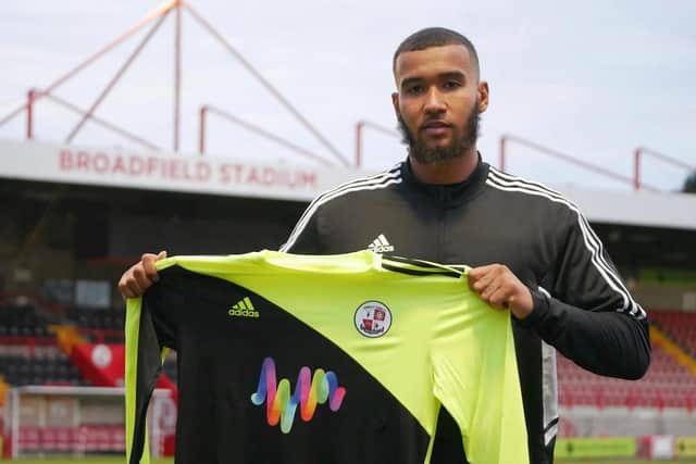 Crawley Town’s new goalkeeper Ellery Balcombe couldn’t be happier with the club’s aggressive approach to progression. Picture courtesy of Crawley Town FC