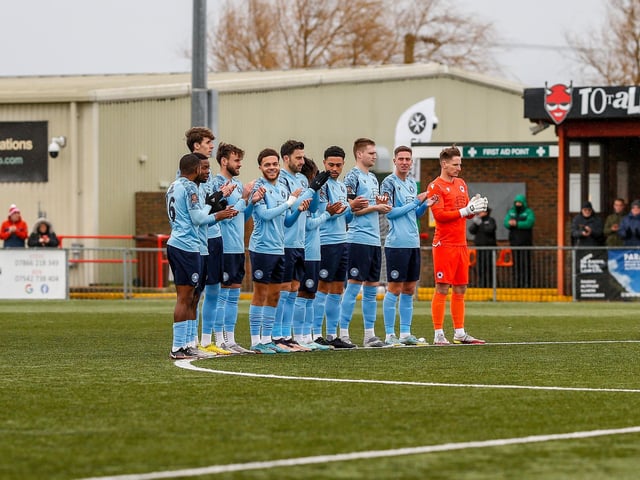 Action from Eastbourne Borough's 3-1 defeat at home to Havant and Waterlooville in National League South