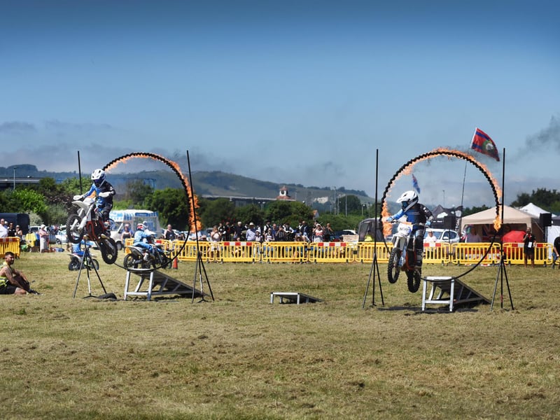 Eastbourne and District Armed Forces Day show, June 24 2023. Solent Stars Wheels and Thrills Extreme Team.