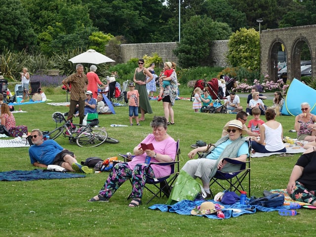 Fun and games in Denton Gardens at the community picnic