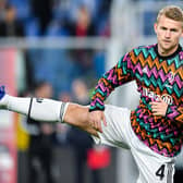 : Matthijs De Ligt of Juventus is seen in action during his warm-up session prior to kick-off in the Serie A match (Photo by Getty Images)