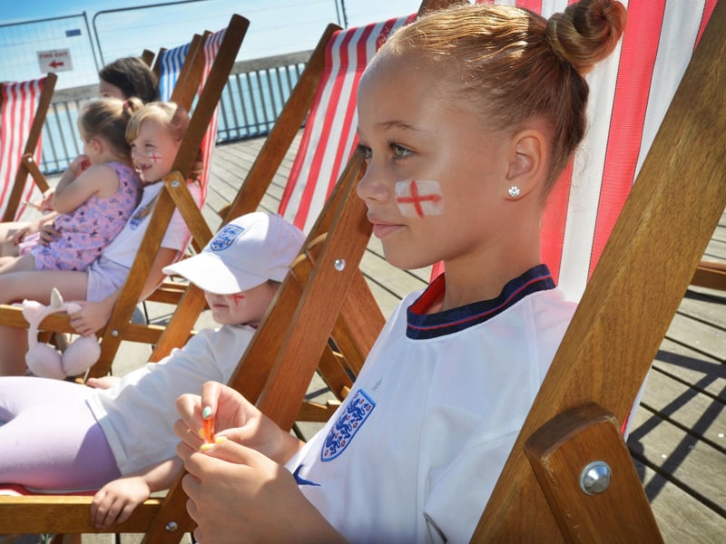 Piertown Hastings' big screen event England V Australia on August 16 2023. 