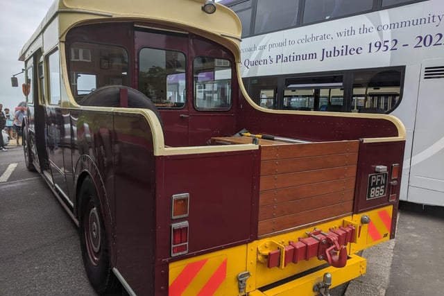 Best in Show winner at Worthing Bus Rally 2022, a preserved East Kent PFN 865 that was cut down and converted into a tow-truck in 1979