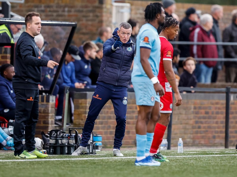 Action from Eastbourne Borough v Slough in National League South