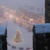 Snowy Battle from the Abbey Walls
