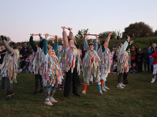 Dancing the sun up at Hastings on May Day