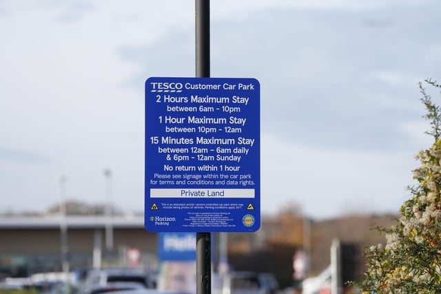 Tesco's West Durrington store has brought in new parking restrictions ahead of the festive period