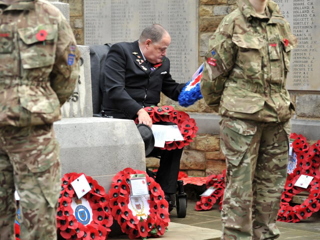 Remembrance Sunday service in Horsham. Pic S Robards SR2211131