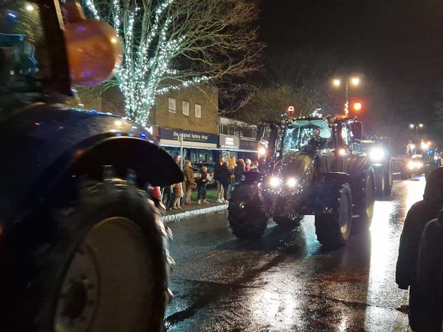 The Arundel Illuminated Tractor Run 2025 in Rustington, which it was visiting for the first time