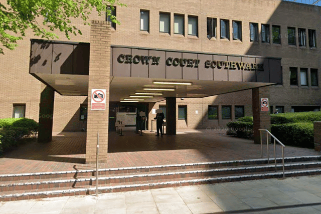 Sussex Police said 49-year-old James Charles – also known as James Goatley – ran a ‘large-scale fraud operation’. This was via his companies Olympia Mayfair and National Gold Buyers, police said. He appeared at Southwark Crown Court (pictured) for a six-week trial commencing on October 5. Photo: Google Street View