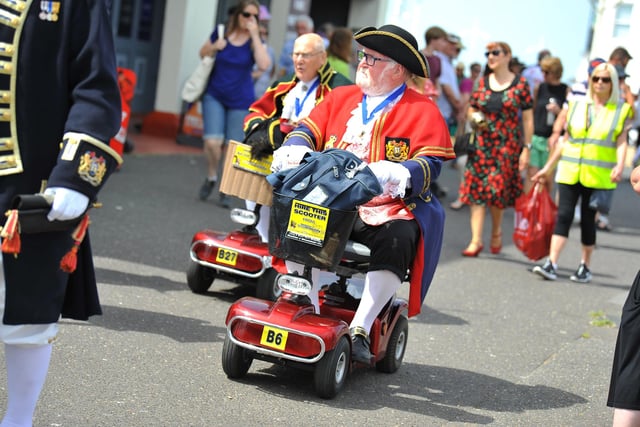 Ancient and Honourable Guild of Town Criers Championship competition taking place in Bognor Regis. Pic S Robards SR2206202