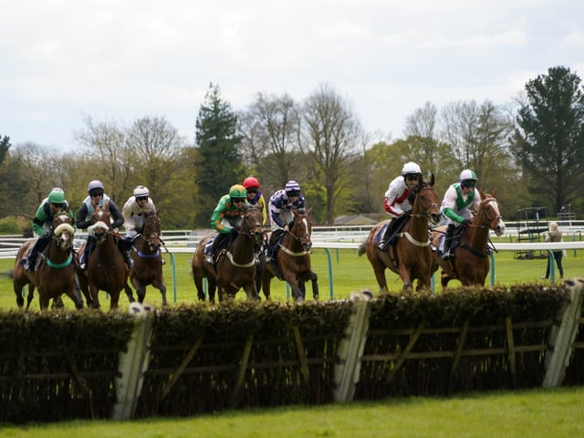 Race 6 The Best Odds Guarenteed At YEEHAA.BET Mares Novices Limited Handicap Hurdle Race at Fontwell on Friday 19 April 2024. www.polopictures.co.uk  Fontwell Arundel Clive Bennett 20240419 ©2024 Clive Bennett Photography 19/04/2024 _CAB0812.JPG:Spring jump racing at Fontwell Park