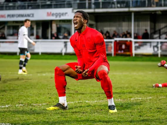 Action from Eastbourne Borough's brilliant 5-2 win away at Dover Athletic in the National League South
