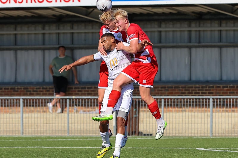 Action from Eastbourne Borough's win over Weston at Priory Lane in the National League South