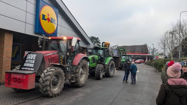 The tractor convoy in Hastings on January 17, 2025