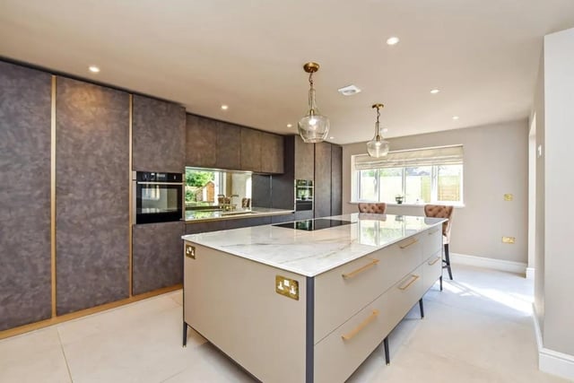 The kitchen and dining room fitted with Italian worksurfaces