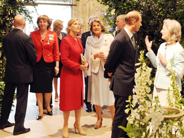 The Earl and Countess of Wessex arriving at Chichester Cathedral