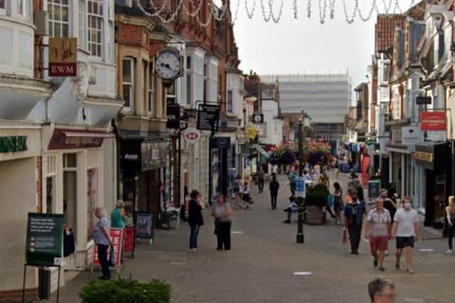 A busy Horsham town centre