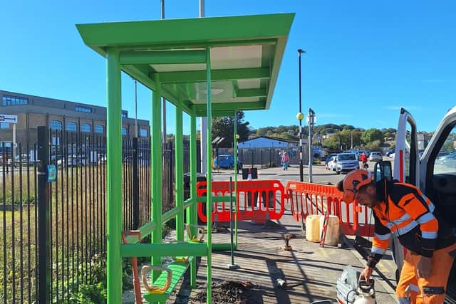 One of the new bus stops. Photo: LDC