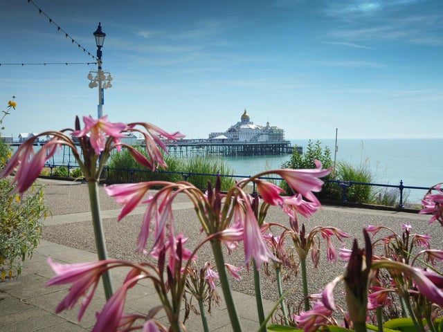 Eastbourne seafront pictured on July 30 2024 during a mini heatwave.