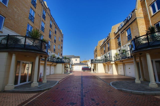 This two-bedroom flat at Warnes, Steyne Gardens, Worthing, has two bathrooms and two reception rooms. It has just come on to the market with Michael Jones Estate Agents at £525,000.