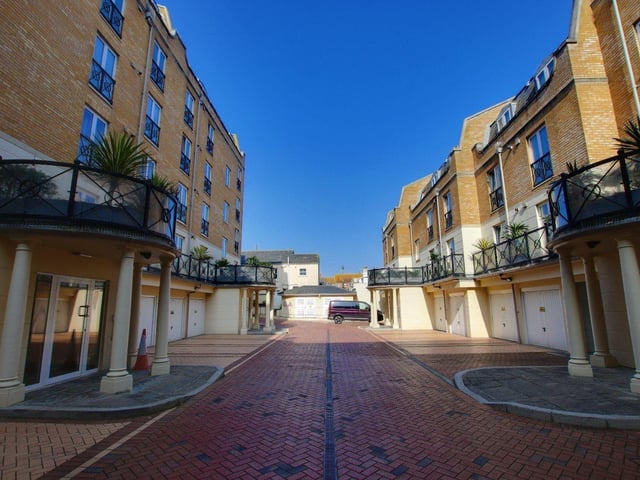 This two-bedroom flat at Warnes, Steyne Gardens, Worthing, has two bathrooms and two reception rooms. It has just come on to the market with Michael Jones Estate Agents at £525,000.