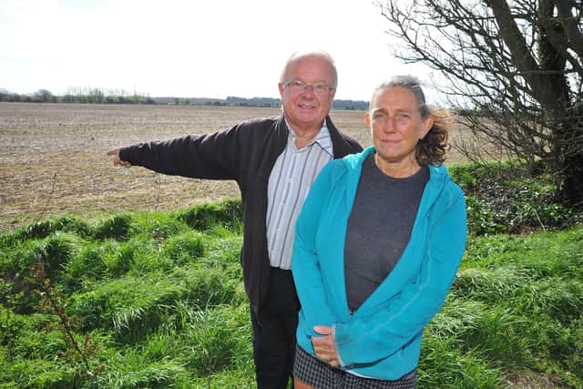 Clive Fennell with his wife Sue, launched a petition against development on agriculture land. Photo: Steve Robards SR2204112