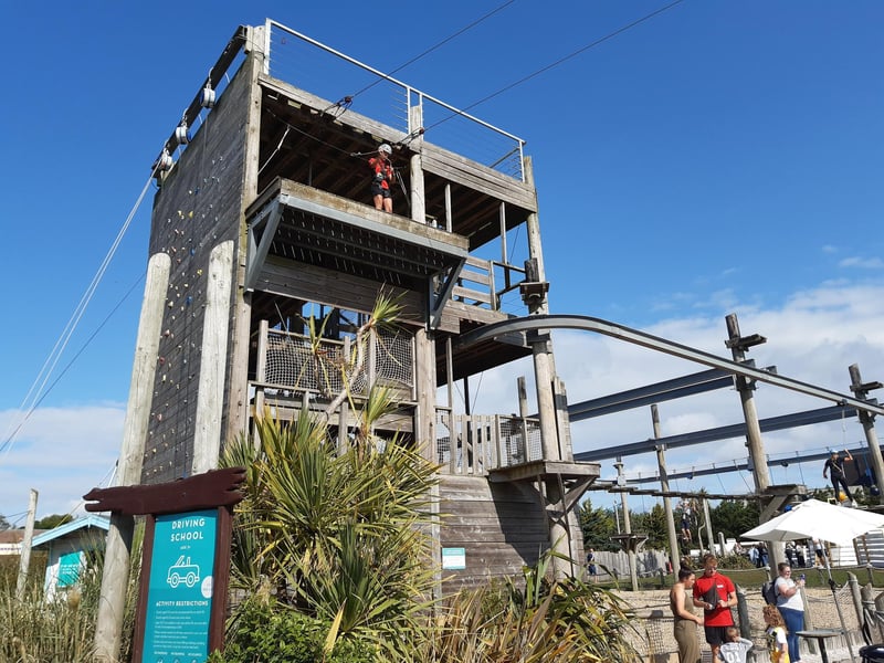 Zip wire and high nets. Picture: Katherine Hollisey-McLean