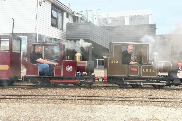 Two locos in steam at the rail gala