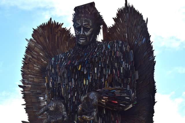 Knife Angel - so painful, so beautiful (pic by Phil Hewitt)