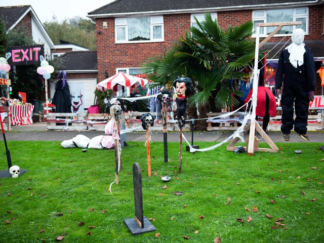 Halloween house at 5 Gillsmans Park, St Leonards, in aid of St Michael's Hospice. Photo by Frank Copper.