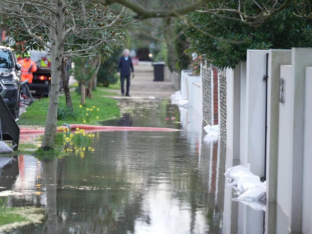 There have been reports of a flooded street at the Aldwick Bay Estate