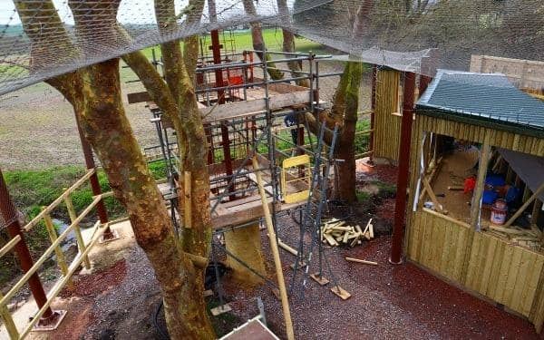 A Sussex zoo has unveiled its preview of it new £500,000 habitat for its Colobus Monkey Troop. Picture: Drusillas