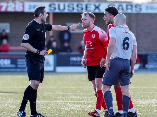 Action from Eastbourne Borough's 2-0 Ntional League South win against Slough Town at Priory Lane