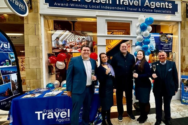 The team at the new Fred. Olsen Travel Agents in Royal Arcade, Worthing