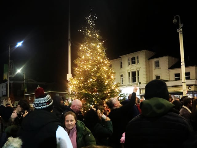 Eastbourne's Christmas lights switch-on event 2024 in Terminus Road. Photo supplied by Your Eastbourne BID.