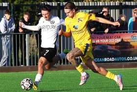 Eastbourne United in recent action - against Rochester in the FA Vase | Picture by Lee Nolan
