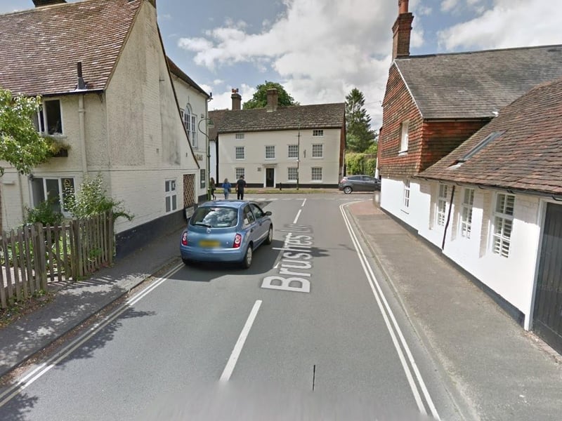 A 'massive pothole' has been reported in Brushes Lane, Lindfield, in the middle of the lane opposite the entrance to The Bent Public House.