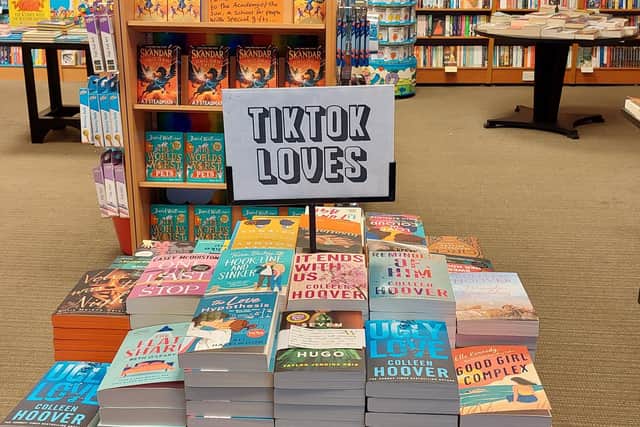 Shops like the Horsham Waterstones have dedicated stands for young people filled with popular TikTok books.