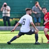 Bexhill United hit four past Newhaven with a ruthless display at a sun-soaked Trafalgar Ground | Picture: Paul Trunfull