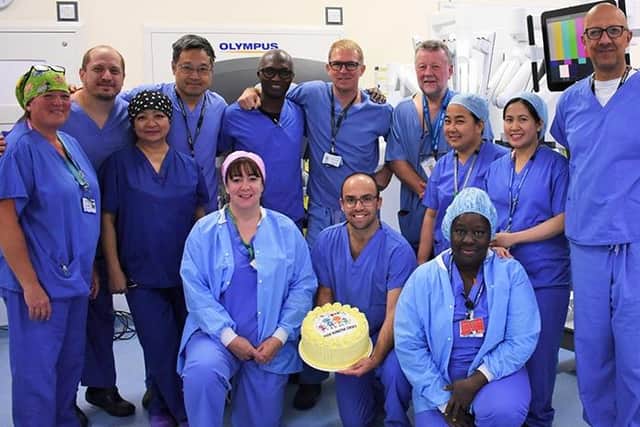 In October, the urology team at Eastbourne District General Hospital reached the milestone of 2,000 robotic operations performed at the hospital. Picture: East Sussex Healthcare NHS Trust