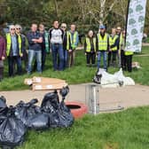 Friends of Horsham Park volunteers at their spring litter pick