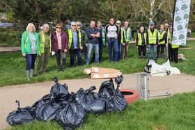Friends of Horsham Park volunteers at their spring litter pick