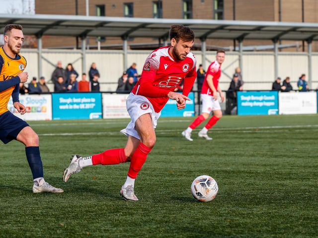 Action from Eastbourne Borough's 5-1 win at Slough Town in the National League South
