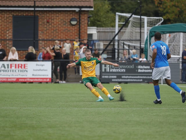 Action from Horsham's entertaining Isthmian Premier stalemate with Billericay Town