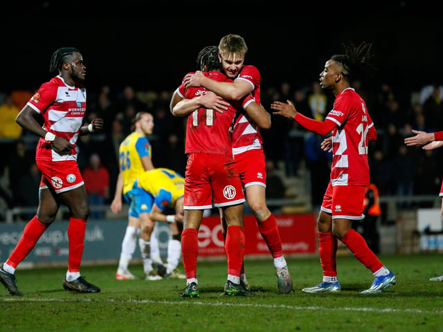 Action from Eastbourne Borough's 2-2 draw at Torquay United in National League South