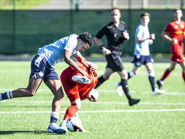 Newhaven FC take on Spelthorne Sports in the FA Cup