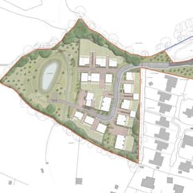 Plans to build 23 homes north of Southwater. Image: Star Build Ltd